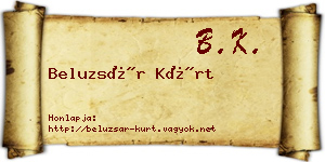 Beluzsár Kürt névjegykártya